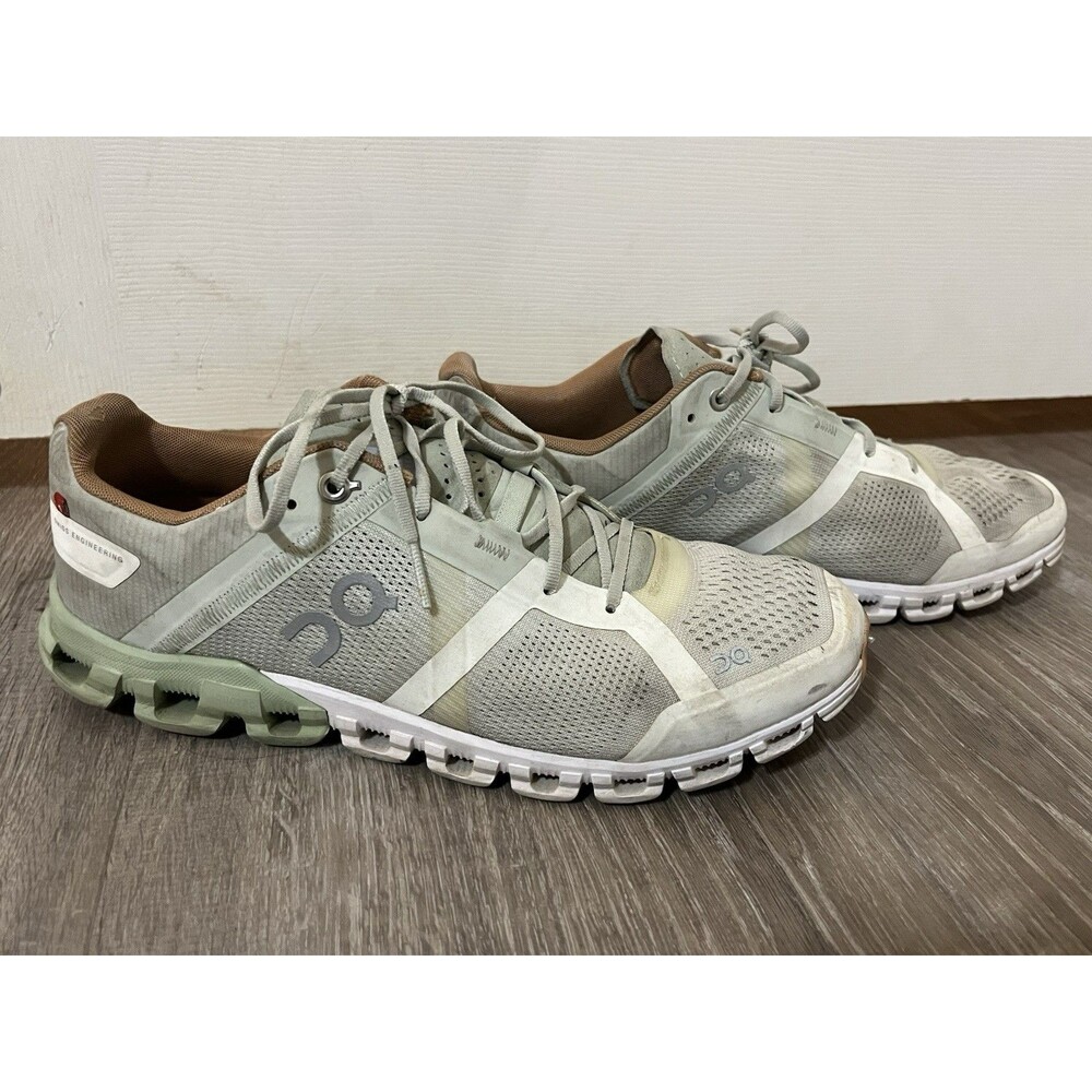 ON Cloudflow‎ Running Shoes Women's Sz 9.5 M Lime Green Athletic Sneakers
